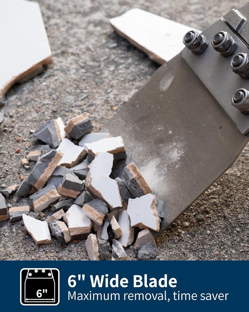 Firecore SDS Max Floor Scraper with Replaceable Blade, 6 Inch Thinset Removal Chisel Bits Scaling Chisel for SDS Max Rotary Hammer Drill, Steel Shovel Bits for Removing Vinyl Flooring VCT Tiles Mortar - Image 4